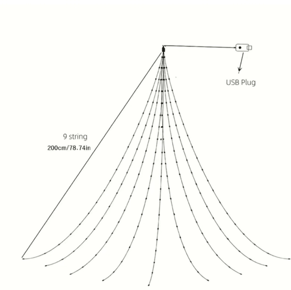 Waterfall Tree Lights w/8 modes - Picture 7 of 9